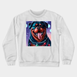 Cute Rottweiler Drawing Crewneck Sweatshirt